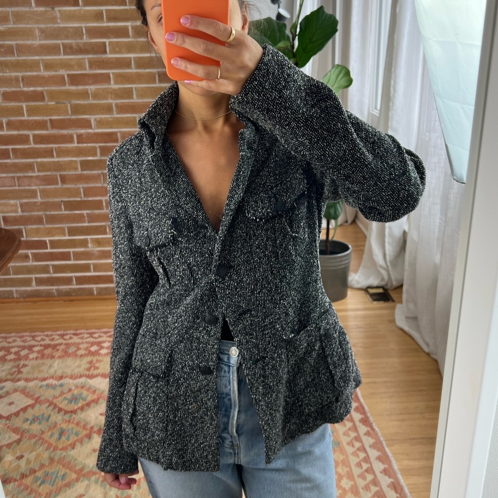 Rag & Bone salt and pepper blazer, wool blend. Size US 4.